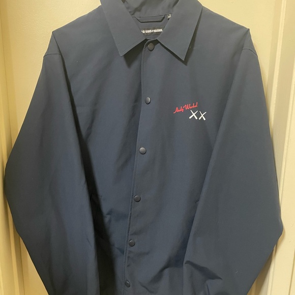 Uniqlo x KAWS Navy Blue Coach Jacket Sz Small Mens - Picture 1 of 2